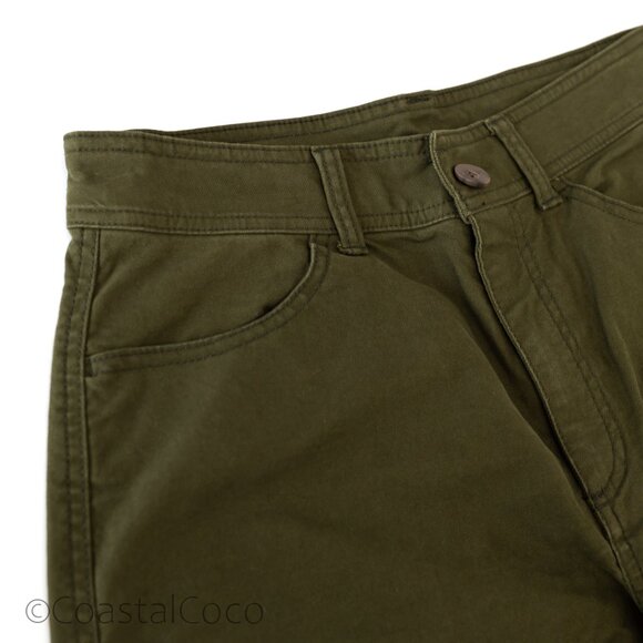 Old Navy Extra High Rise Wide Leg Mariner Jeans 8 P Olive Green Relaxed Fit NWT - Picture 4 of 10